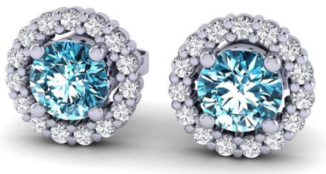 Earrings - Blue Diamond