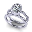 Oval shaped Victoria Tina in White Gold, 2.00 carats