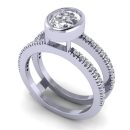 Oval shaped Victoria Tina in White Gold, 2.00 carats