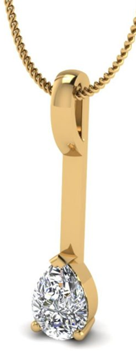 Yellow Gold White Lab Diamond Pendant