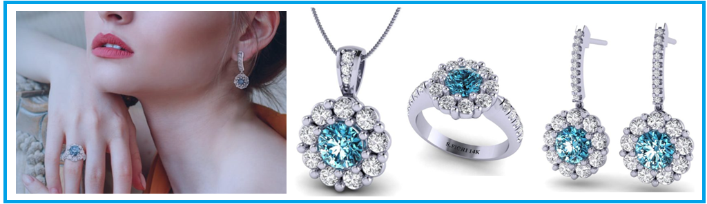 Penelope Blue Diamond Set