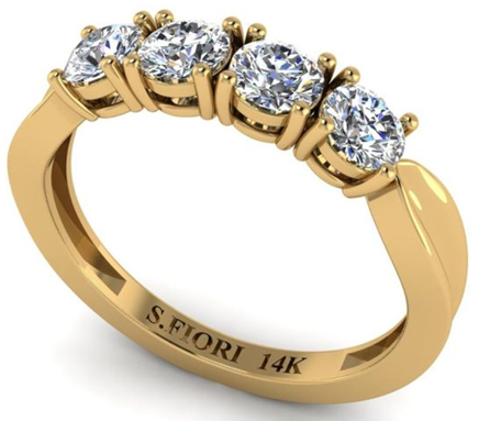 Round-shaped White Lab Diamond Ring