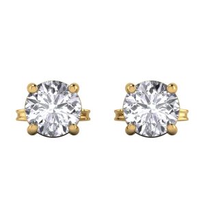 Classic diamond studs in gold setting