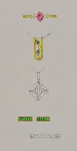 Image showcasing different jewelry settings for rings and pendants